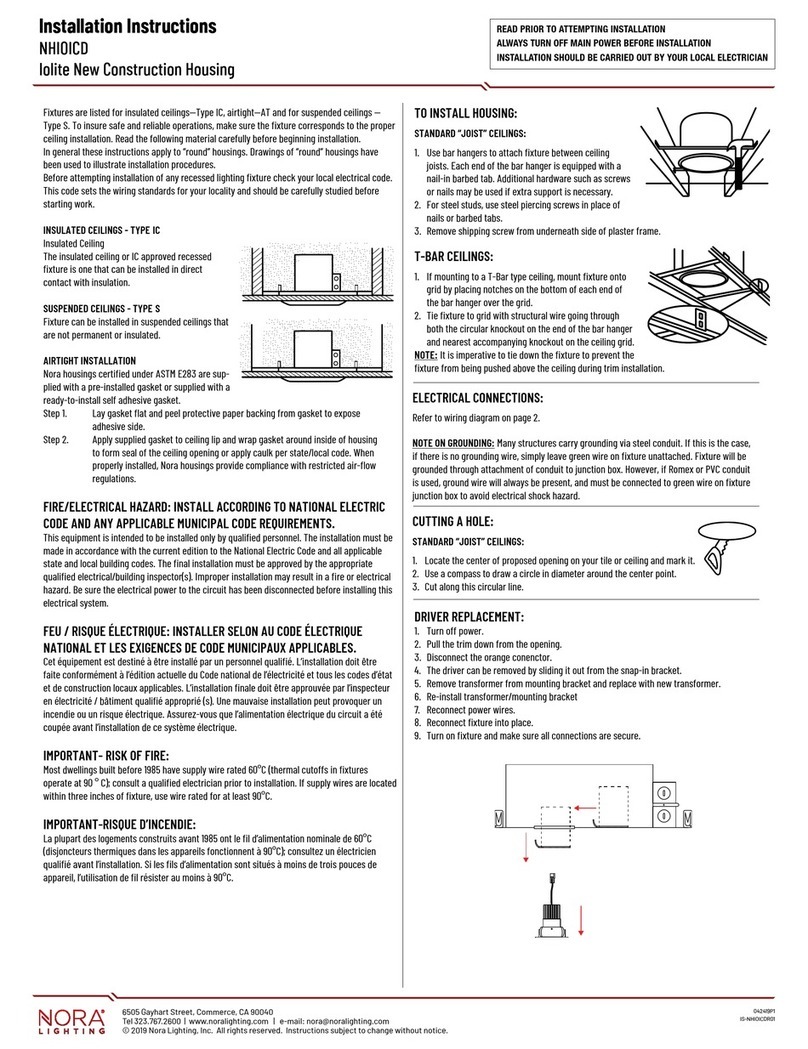 Nora NHIOICD Series User manual