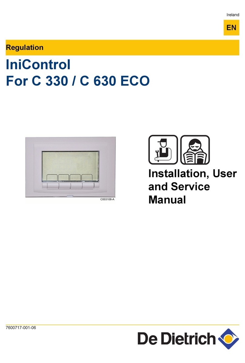 DeDietrich IniControl Installation, user and service manual DeDietrich IniControl Installation, user and service manual