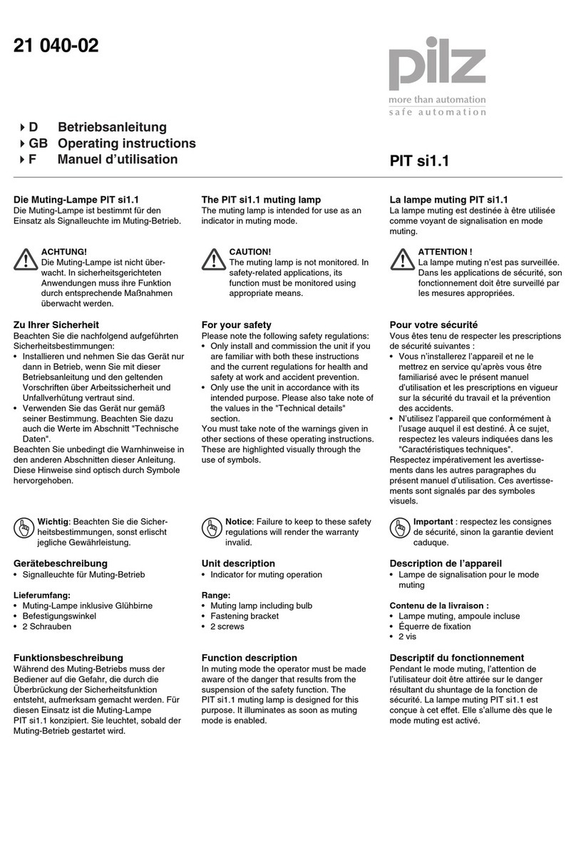 Pilz PIT si1.1 operating instructions