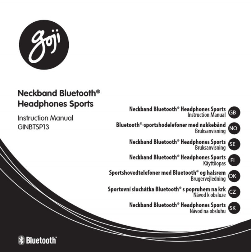 Goji Neckband Bluetooth GINBTSP13 instruction manual