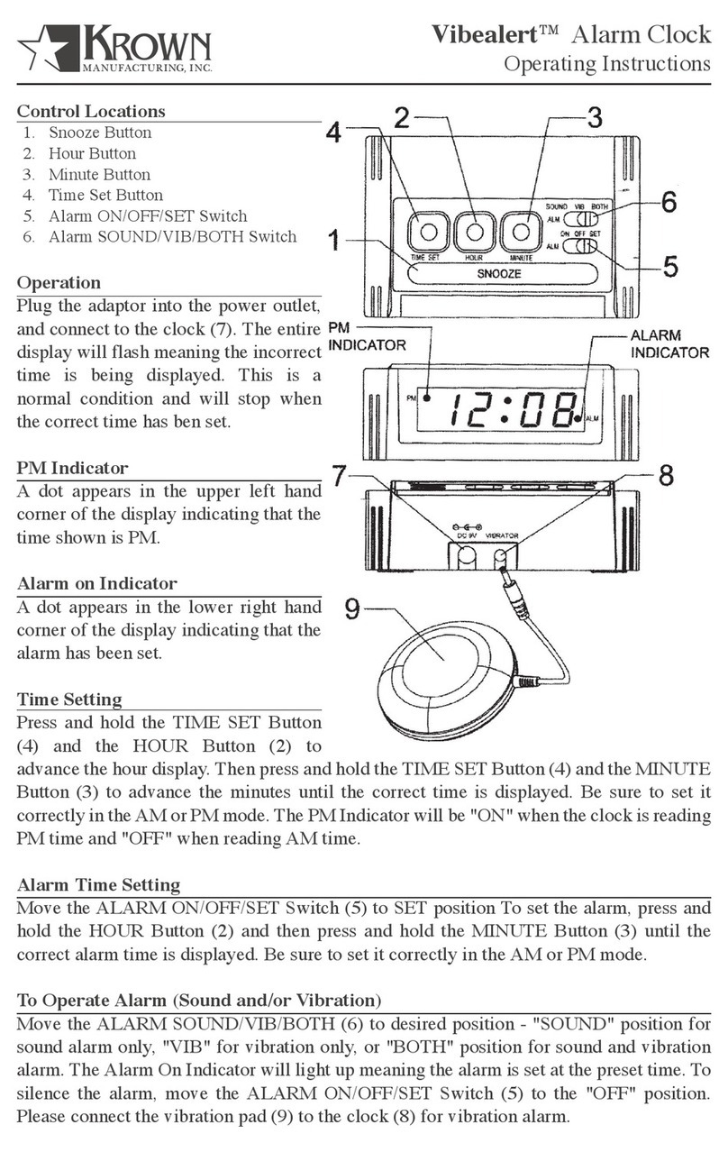 Krown Vibealert operating instructions