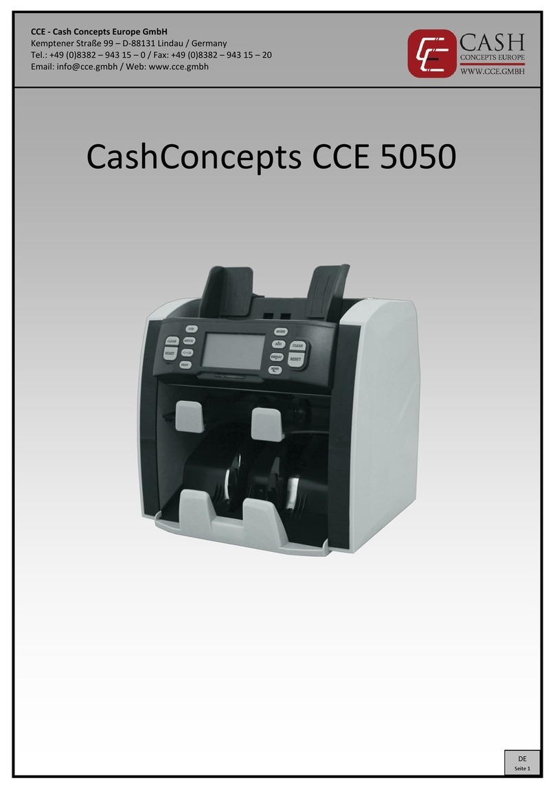 CashConcepts CCE 5050 User manual CashConcepts CCE 5050 User manual
