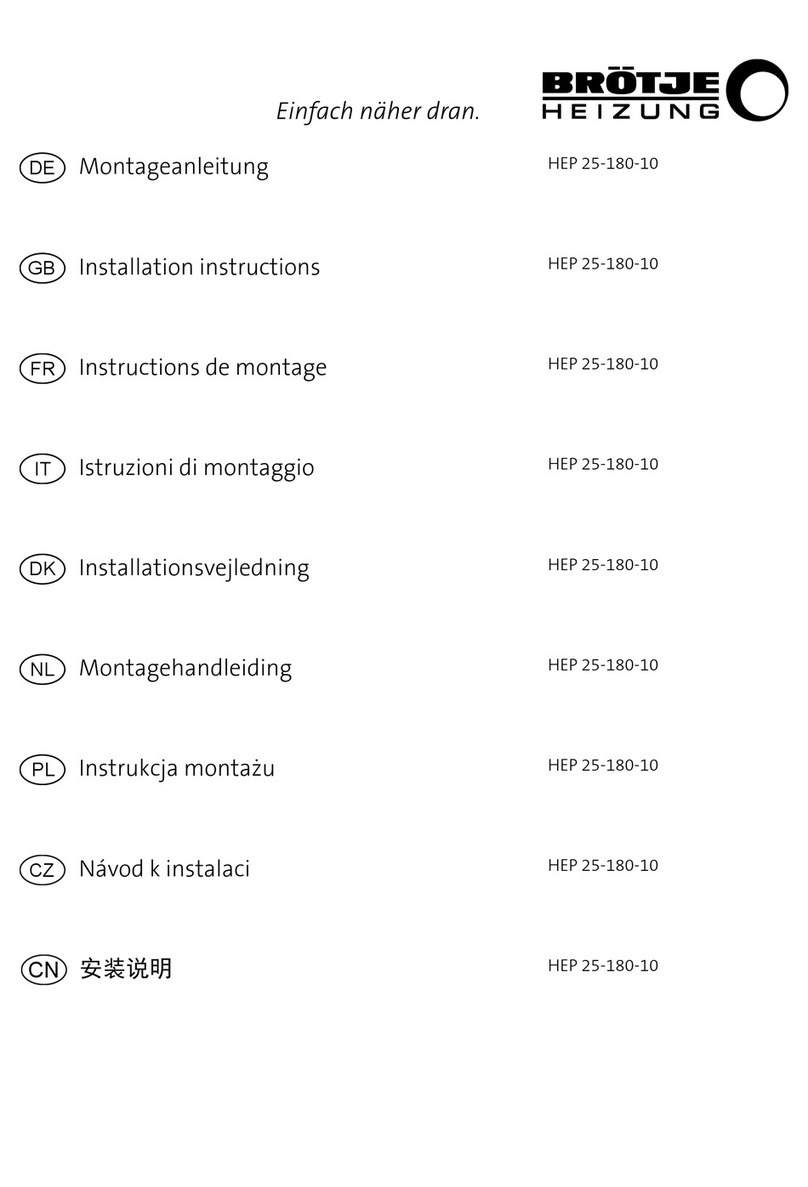 BRÖTJE HEP 25-180-10 installation instructions