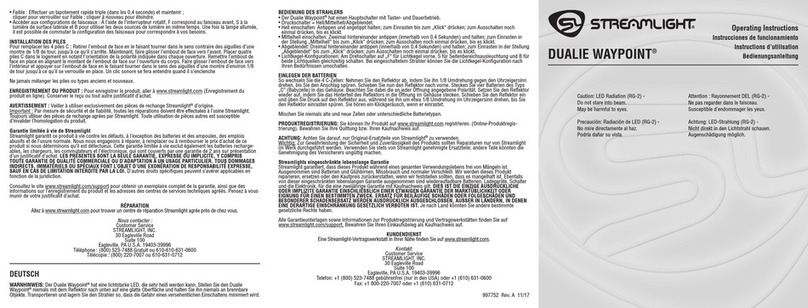 StreamLight Dualie Waypoint operating instructions StreamLight Dualie Waypoint operating instructions