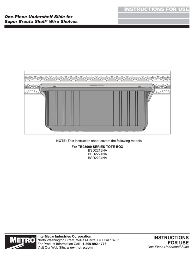 Metro DataVac TB93000 TOTE BOX Series Instructions for use