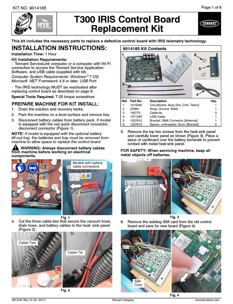 Tennant IRIS T300 installation instructions