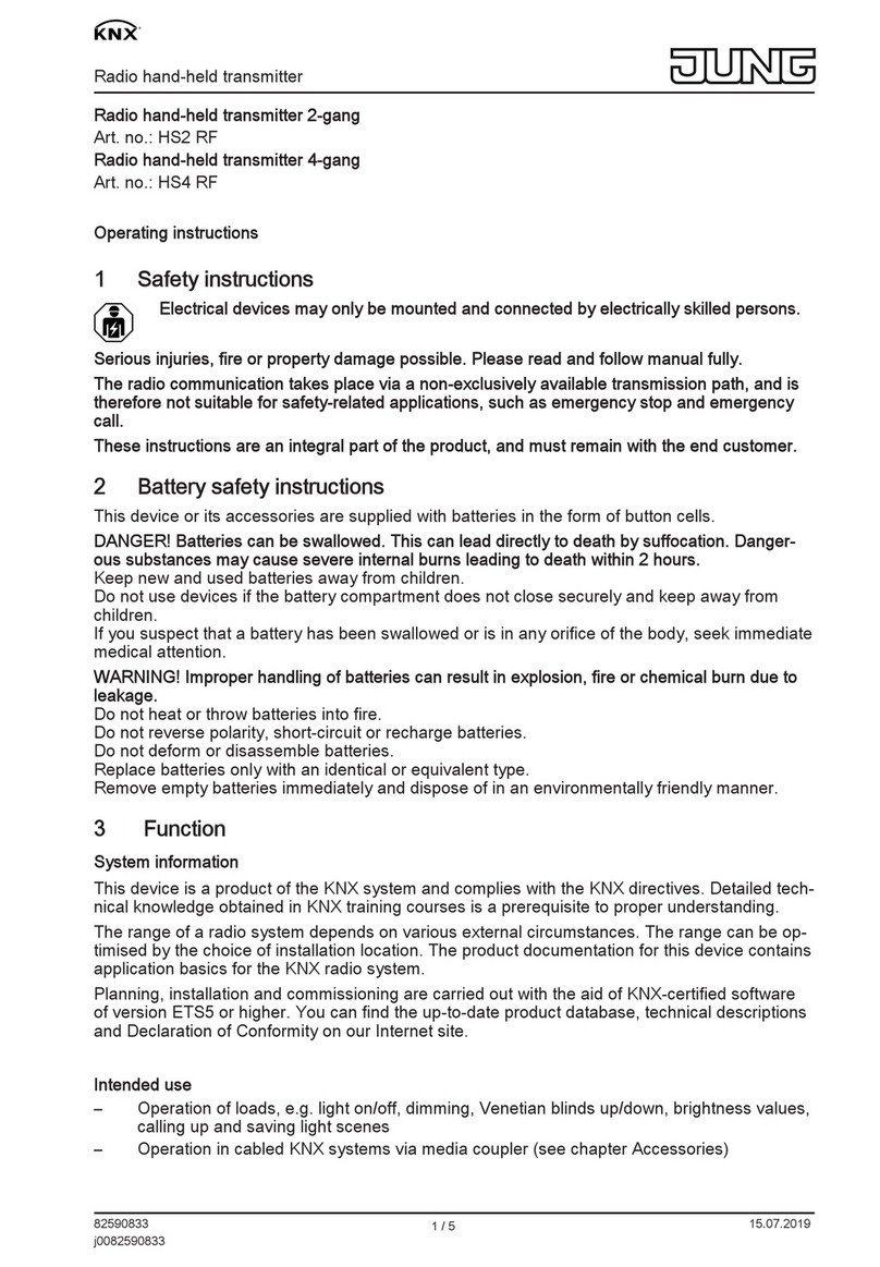 Jung HS2 RF operating instructions