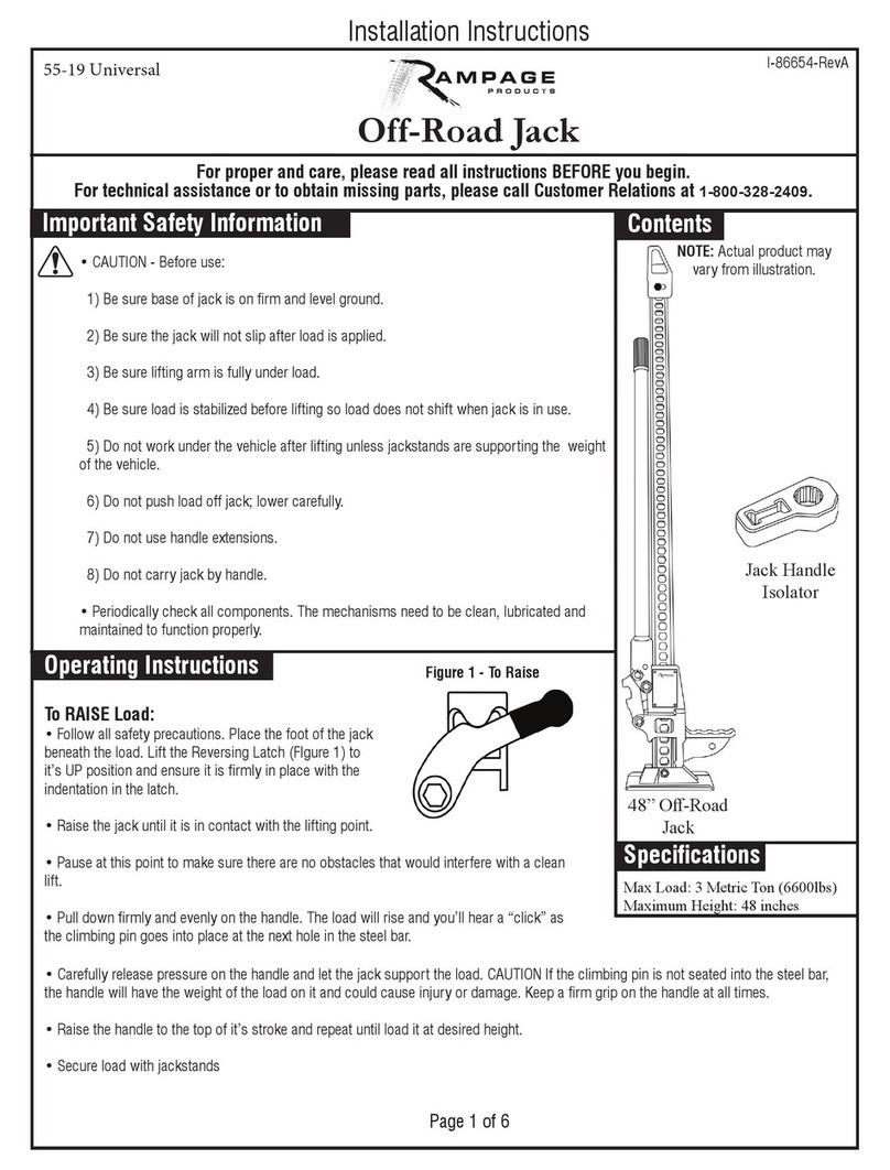 Rampage 55-19 Universal installation instructions