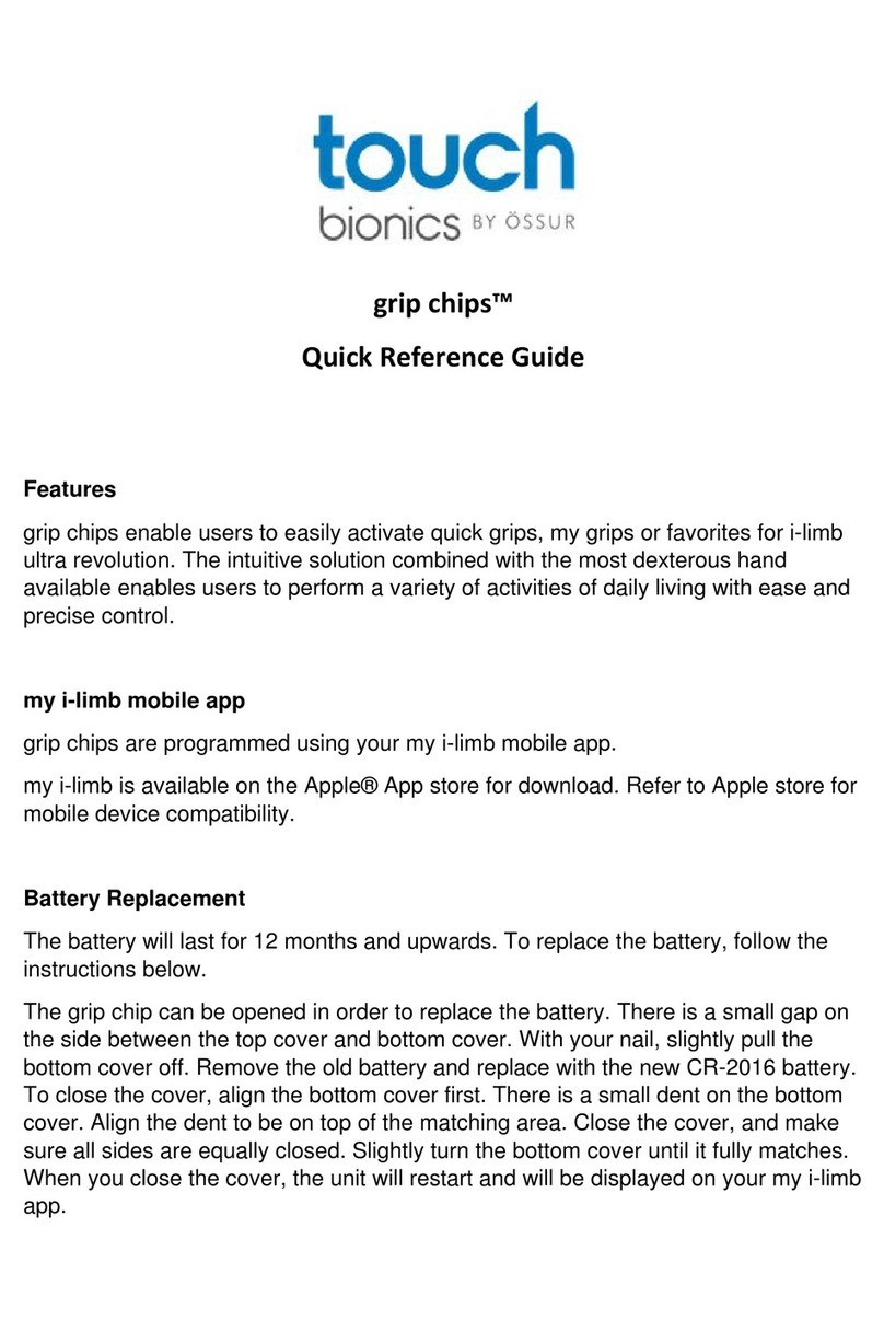 Ossur Touch Bionics Grip Chips User manual Ossur Touch Bionics Grip Chips User manual