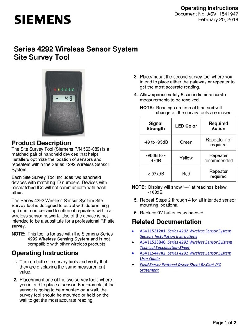 Siemens 4292 Series User manual Siemens 4292 Series User manual
