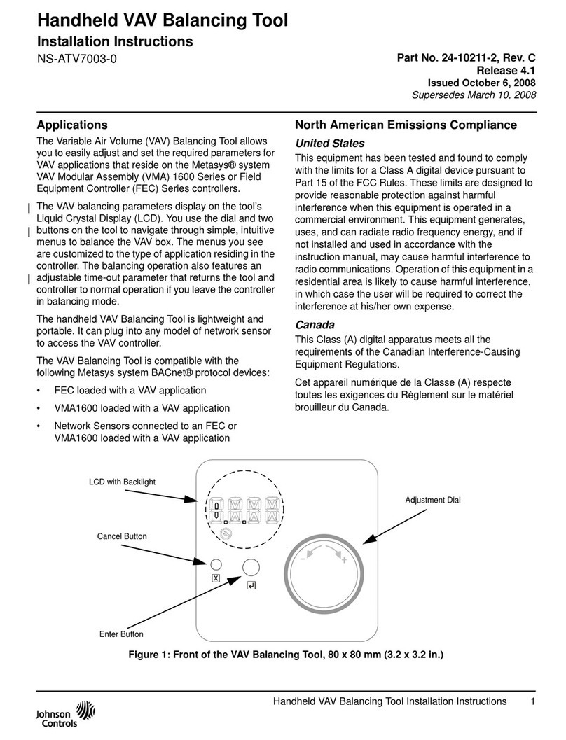 Johnson Controls NS-ATV7003-0 installation instructions