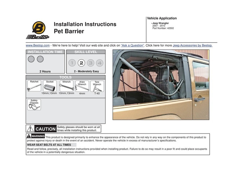Bestop 42502 installation instructions