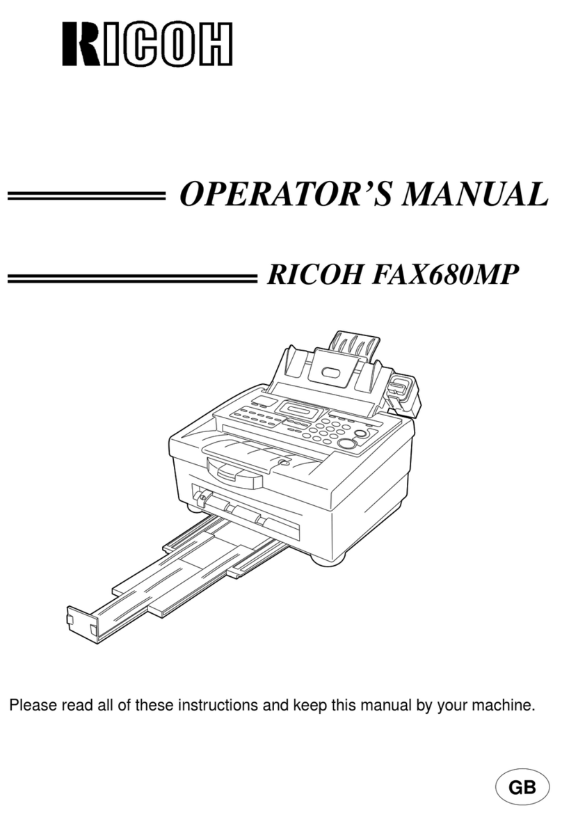 Ricoh Fax 680 MP Operator's manual