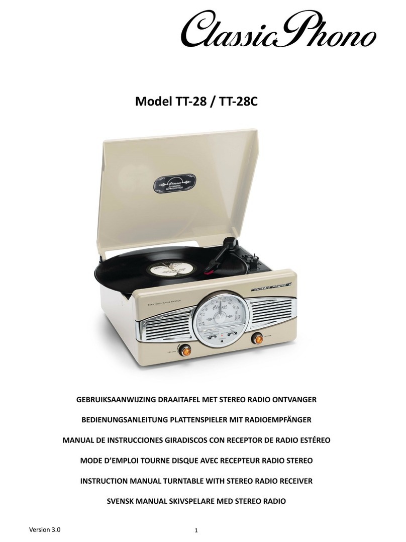 Classic Phono TT-28 instruction manual