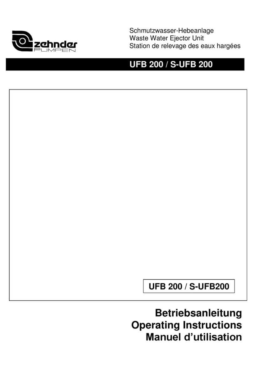 Zehnder Pumpen UFB 200 Series operating instructions