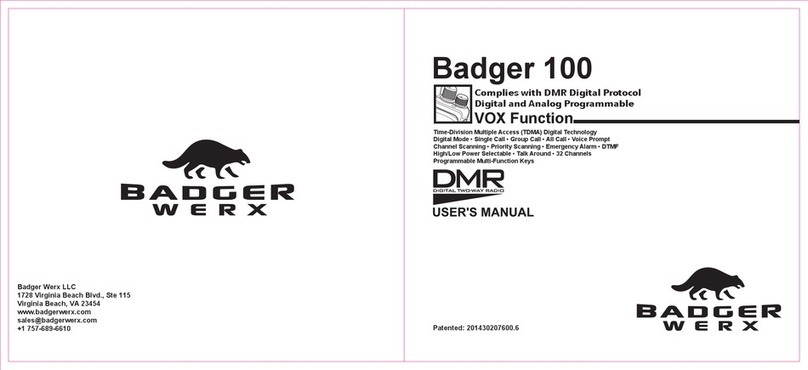 Badger Werx Badger 100 user manual