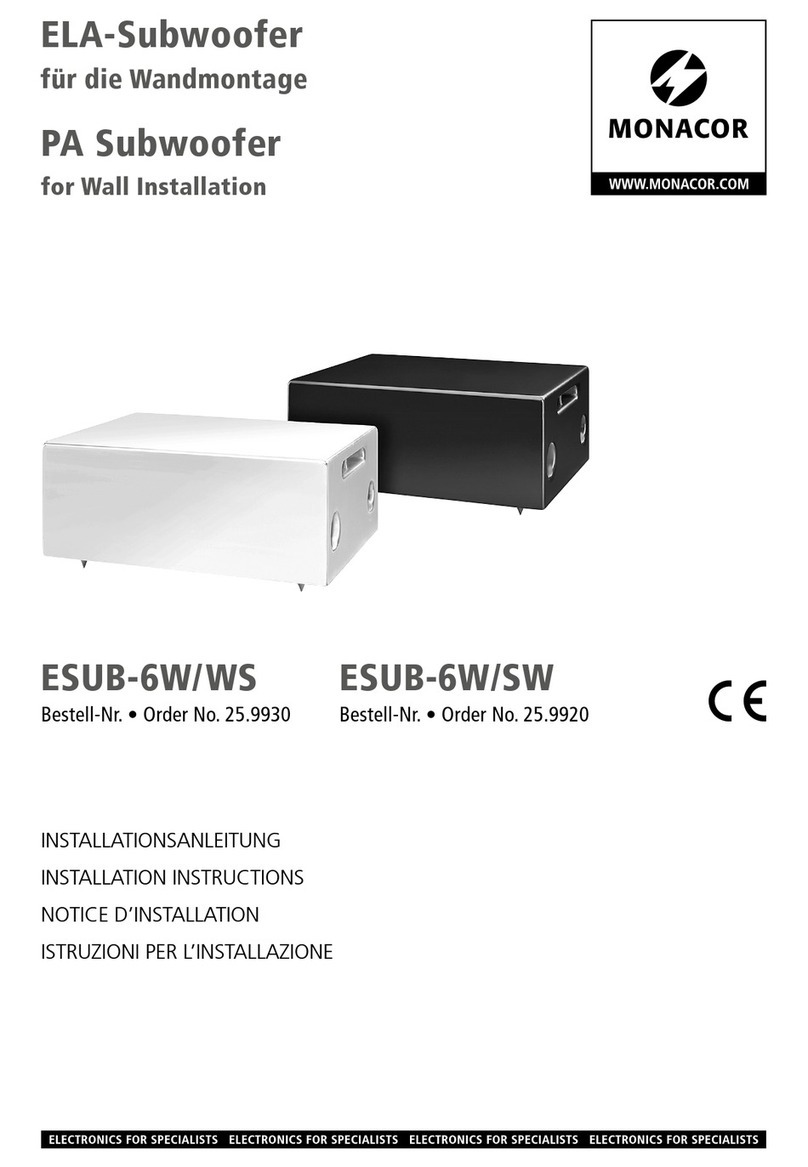 Monacor ESUB-6W/WS installation instructions