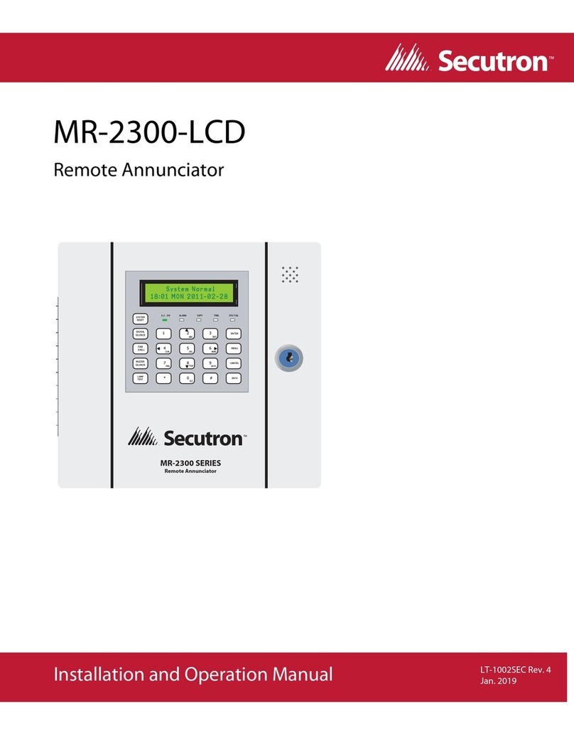 Secutron MR-2300 series Installation and operation manual