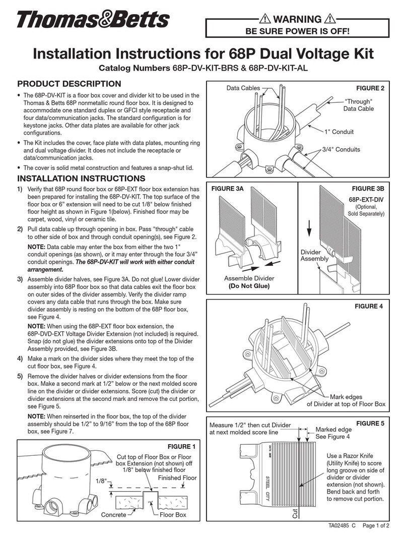 Thomas&Betts 68P Series installation instructions