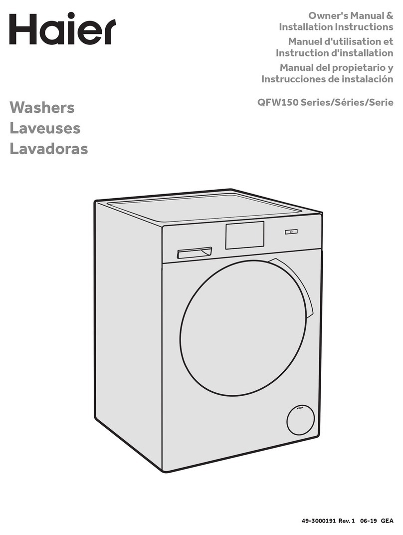 Haier QFW150 Series Owner's Manual & Installation Instructions