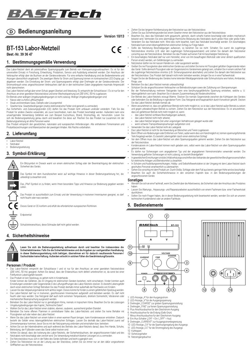 BASETech BT-153 operating instructions
