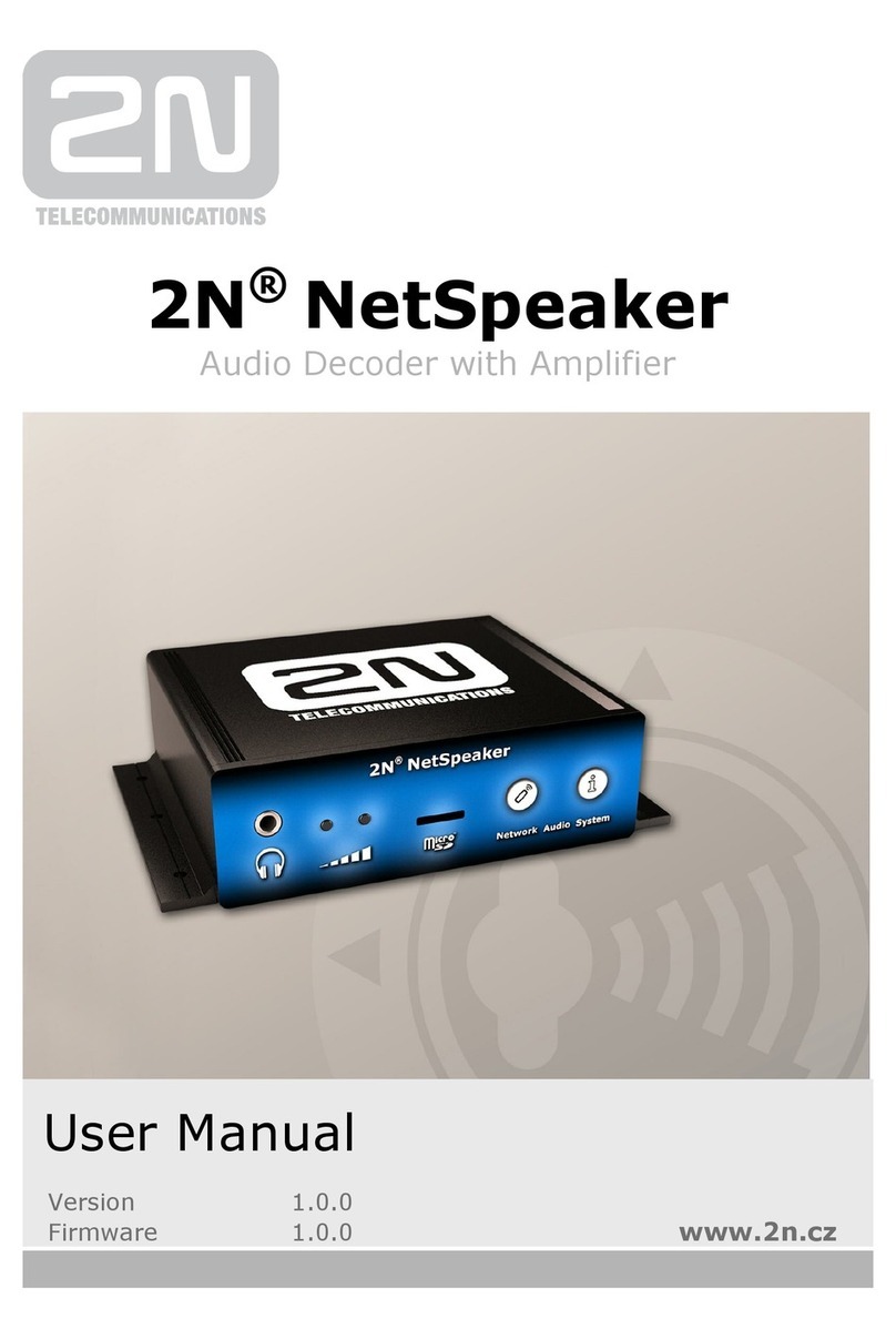 2N Telekomunikace NetSpeaker user manual 2N Telekomunikace NetSpeaker user manual