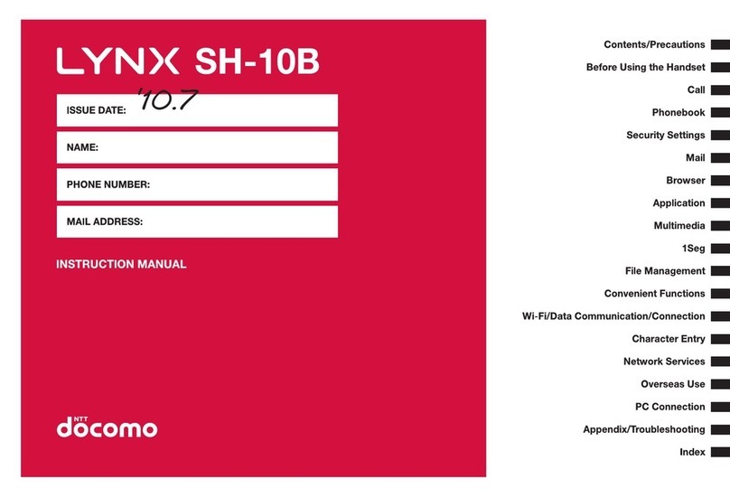 Docomo LYNX SH-10B User manual