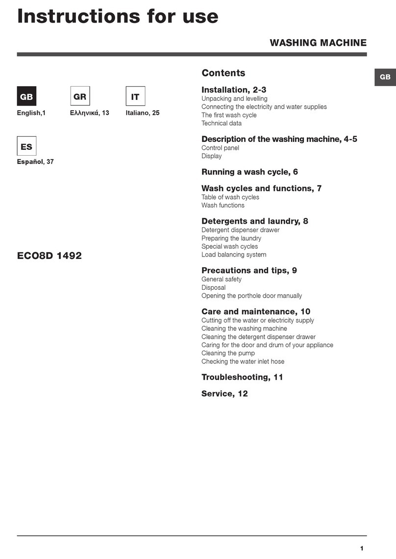 Hotpoint Ariston ECO8D 1492 Instructions for use