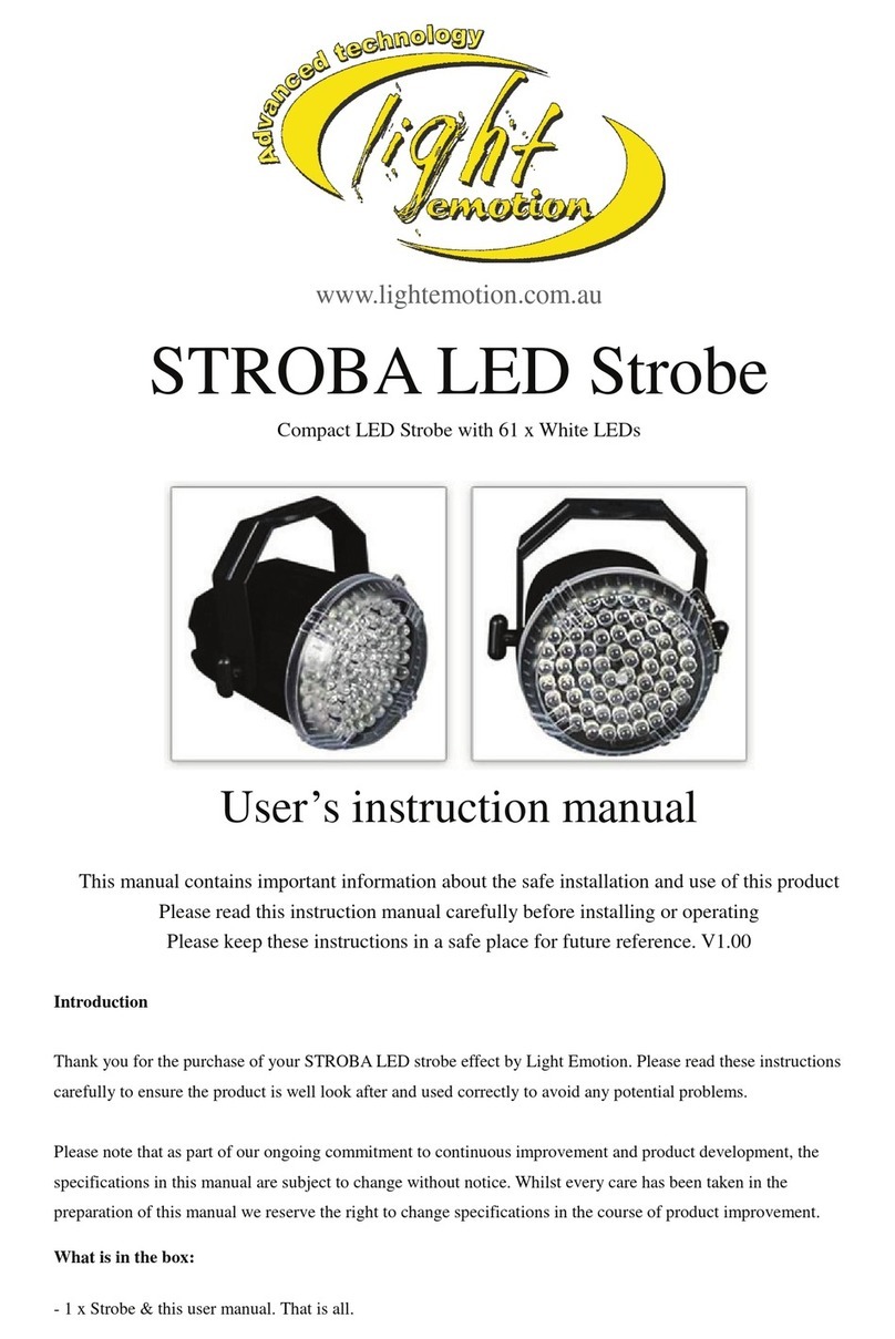 Light Emotion STROBA User instruction manual Light Emotion STROBA User instruction manual
