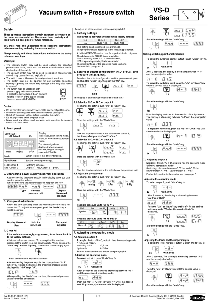 Schmalz VS-V-D-PNP operating instructions