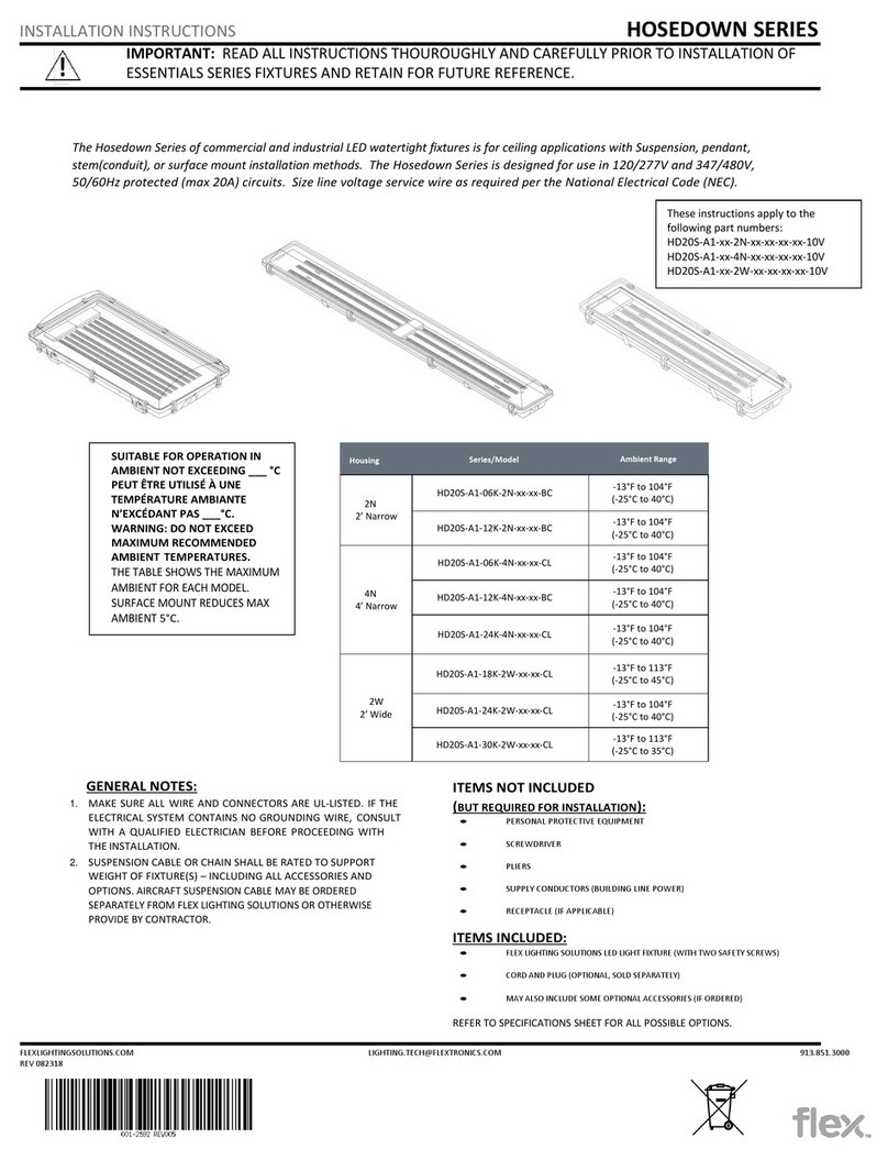 Flex Hosedown Series installation instructions