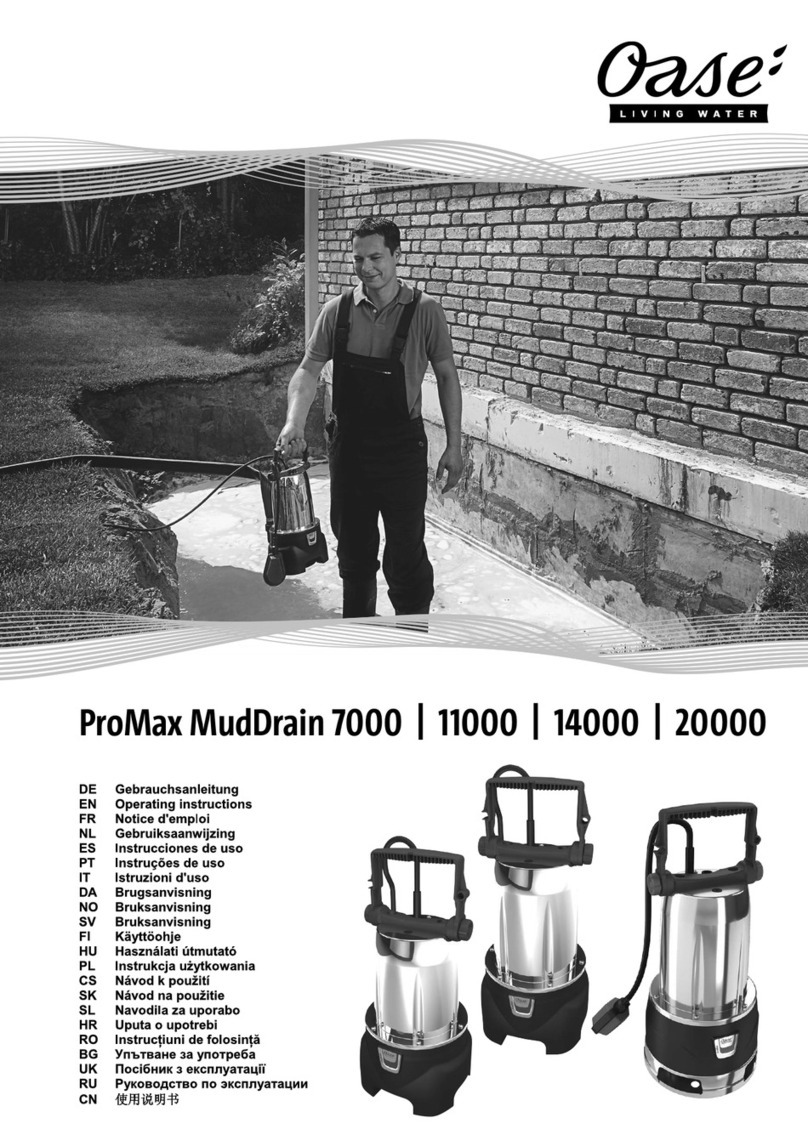 Oase ProMax MudDrain 7000 operating instructions