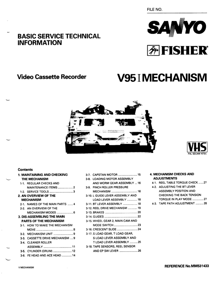 Sanyo FISHER V95 I Mechanism Manual