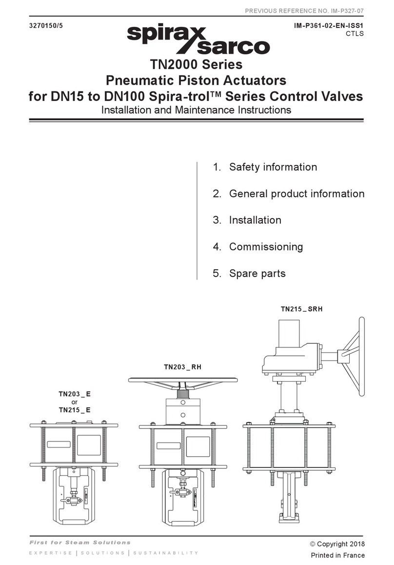 Spirax Sarco TN203 E Series Installation and maintenance instructions