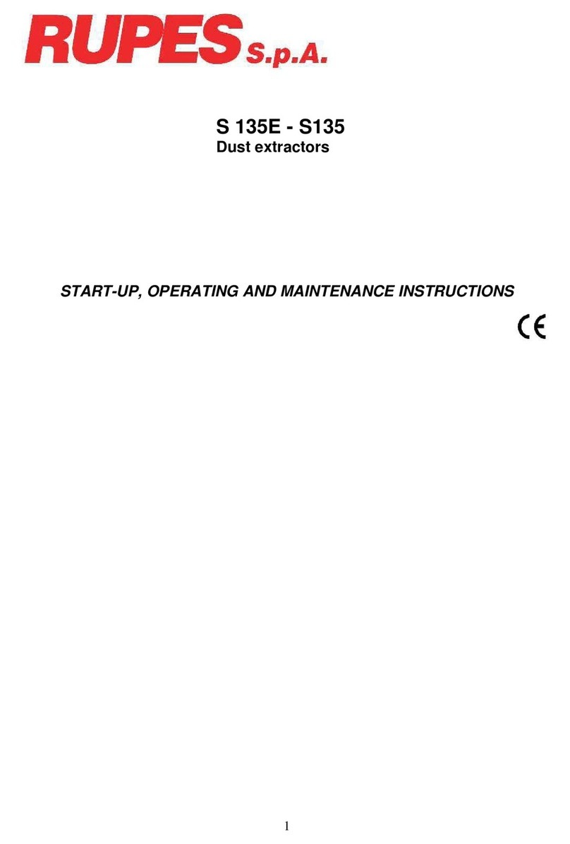 Rupes S135 START-UP, OPERATING AND MAINTENANCE INSTRUCTIONS