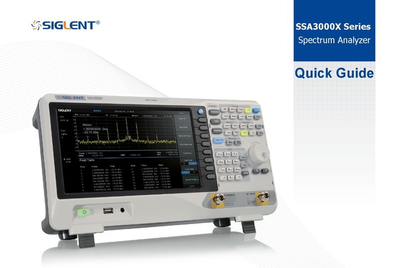 SIGLENT TECHNOLOGIES SSA3000X Series User manual