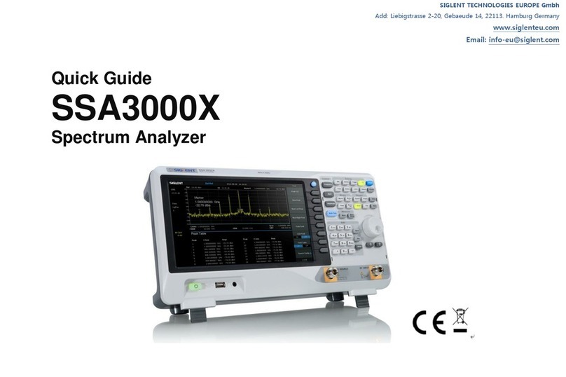 SIGLENT TECHNOLOGIES SSA3000X Series User manual