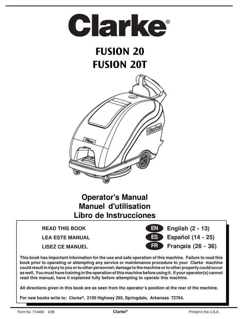 Clarke Fusion 20 Operator's manual