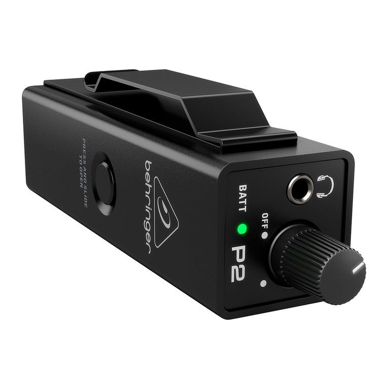 Behringer Powerplay P2 User manual Behringer Powerplay P2 User manual