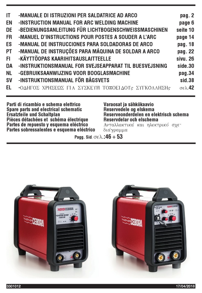 Cebora 3301012 instruction manual Cebora 3301012 instruction manual