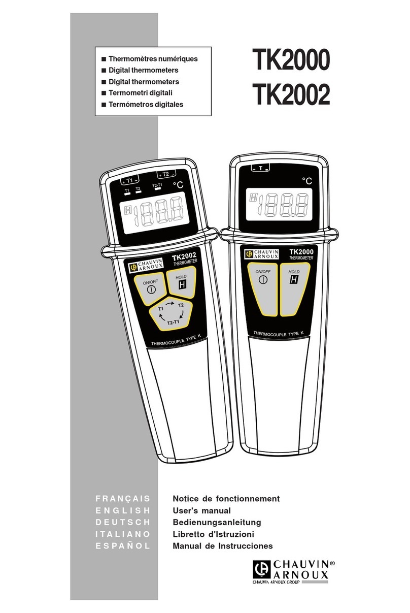 Chauvin Arnoux TK2000 user manual Chauvin Arnoux TK2000 user manual