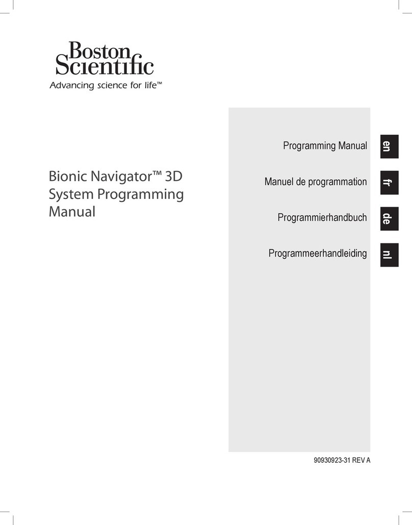 Boston Scientific Bionic Navigator 3d NM-7153-11A System programming manual