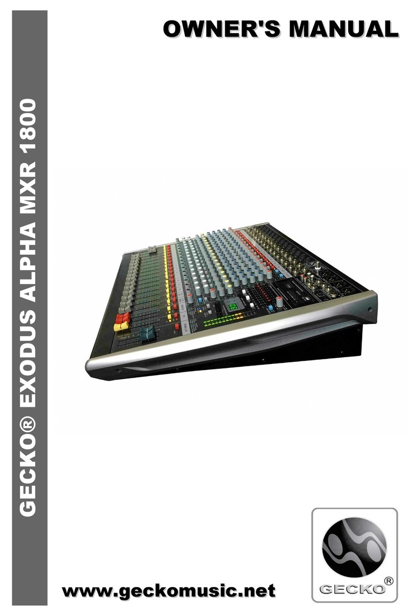 Gecko Exodus Alpha MXR 1800 owner's manual