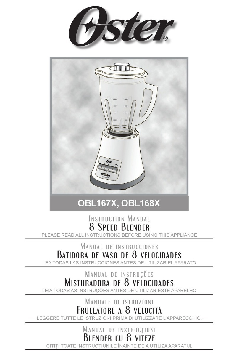 Oster OBL167X User manual