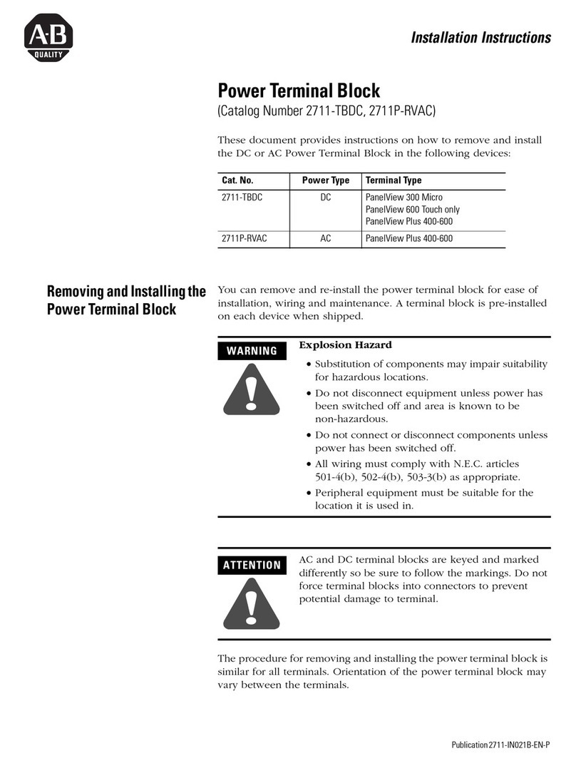 Rockwell Automation Allen-Bradley 2711-TBDC User manual