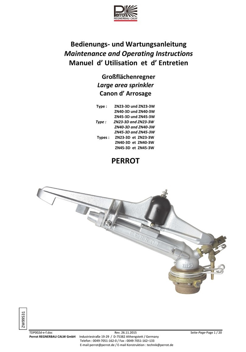 Perrot ZN23-3D Operating and maintenance manual