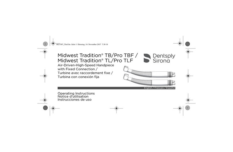 Dentsply Sirona Midwest Tradition TB operating instructions