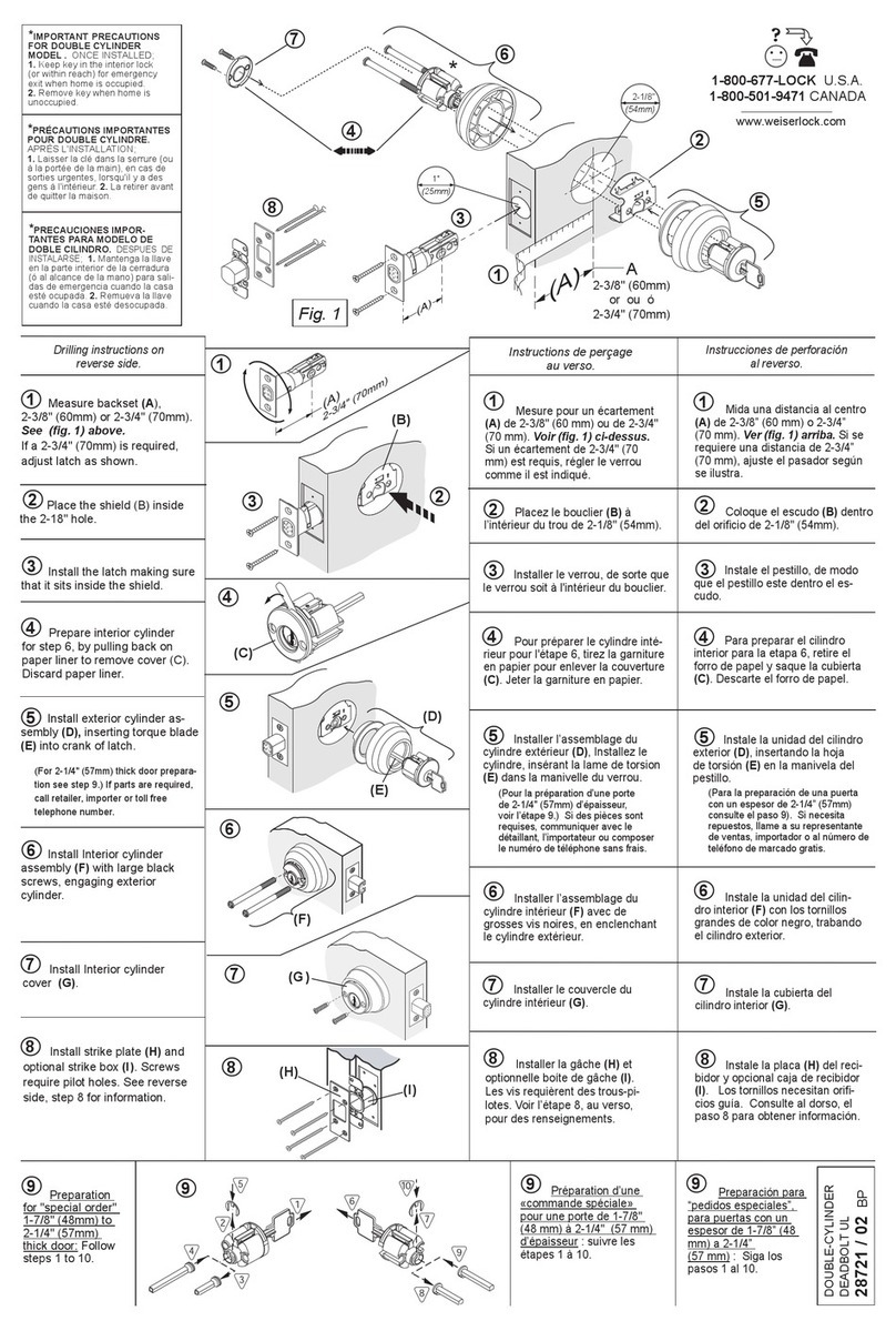 Weiser 28721 User manual