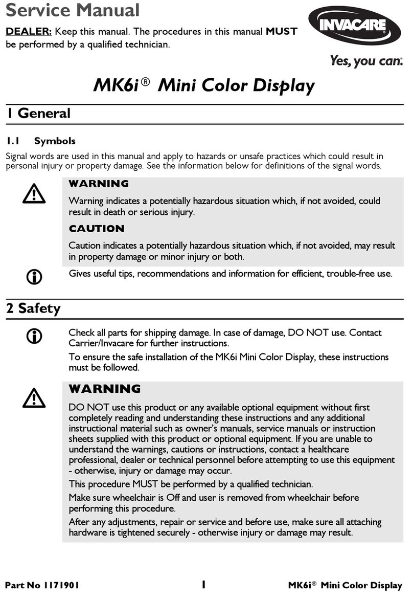 Invacare MK6i Series Service manual