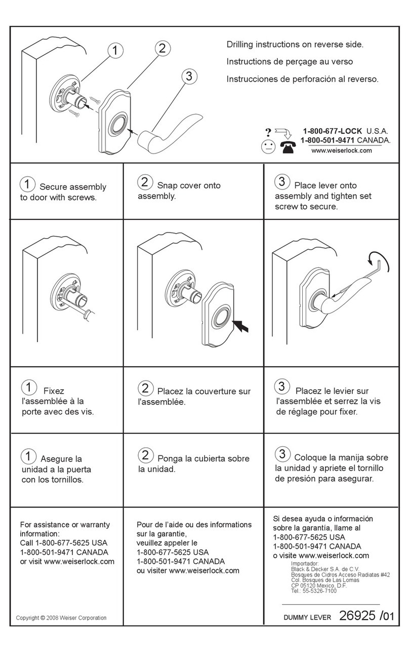 Weiser 26925 User manual